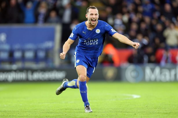 Danny playing for Leicester City