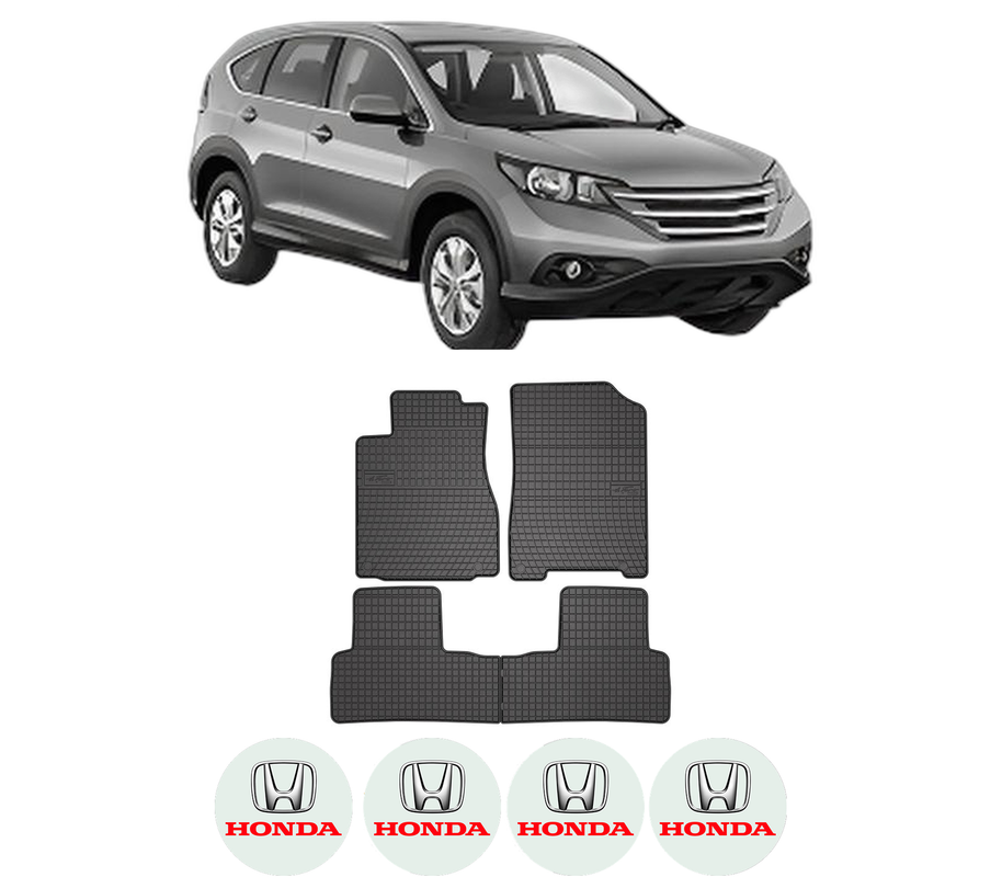 Set covorase presuri HONDA CR-V IV (RM_) din 2012-2015, auto, din cauciuc thermoplastic, 4 Stickere auto cu HONDA