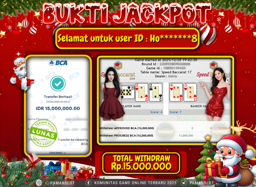 PAMANSLOT JACKPOT Game Speed Baccarat Rp.15,000,000- LUNAS