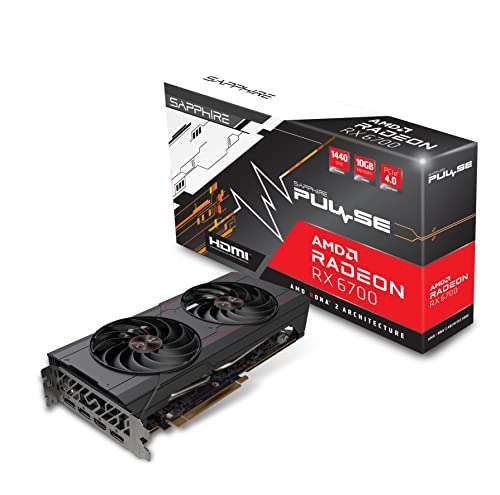 Sapphire - Pulse AMD Radeon RX 6700 Gaming OC Tarjeta gráfica con 10 GB GDDR6, AMD RDNA 2 - Amazon MX - Nacional 
