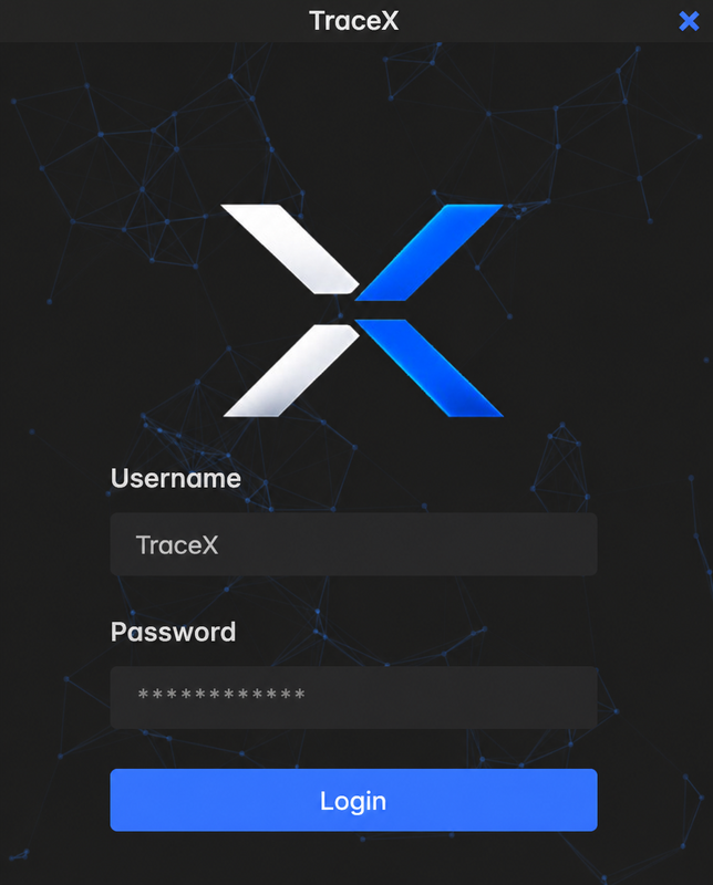TraceX login loader