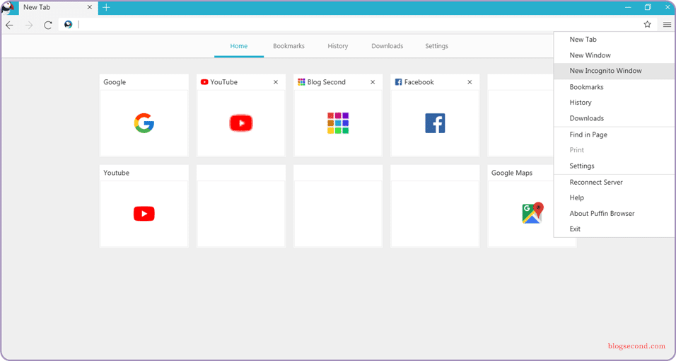 Gambaran dari Puffin Browser untuk PC Windows