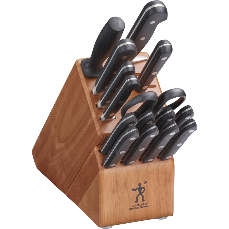 kitchen knife set in block