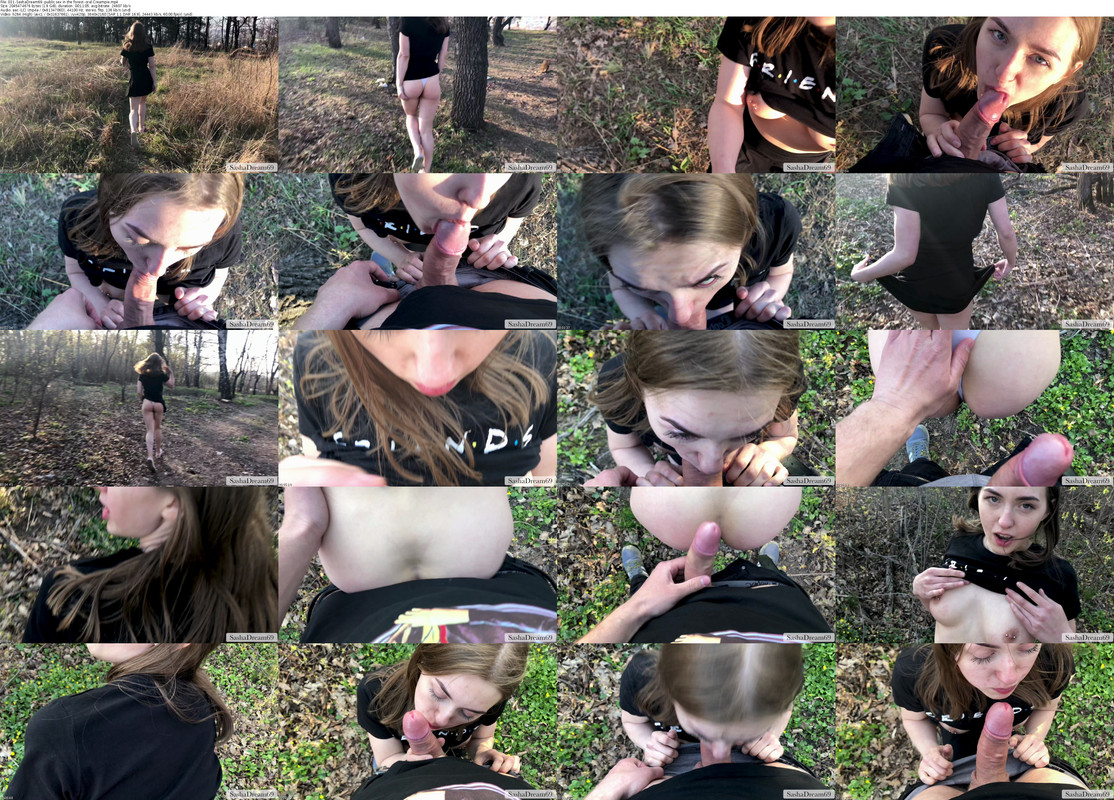 031-SashaDream69-public sex in the forest-oral Creampie_s