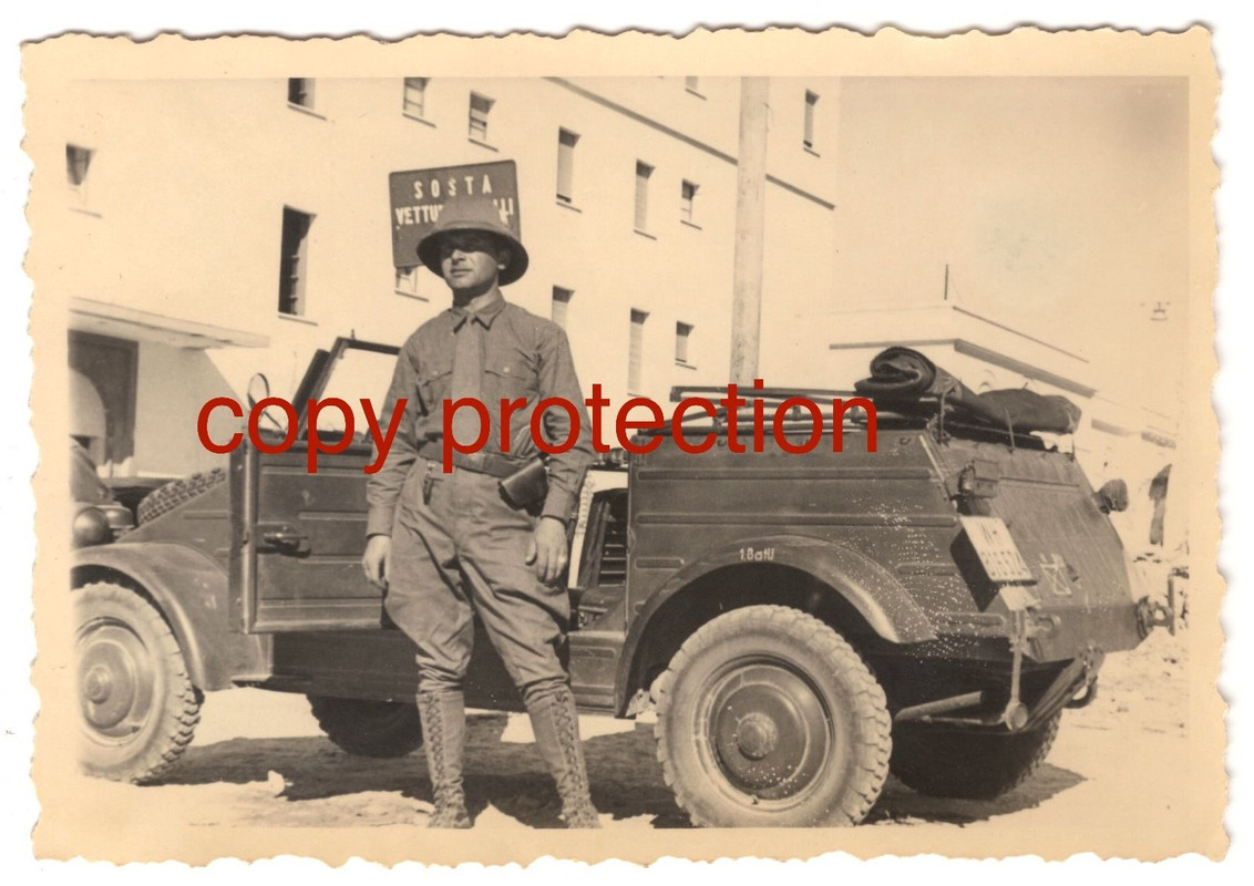 2 Fotos VW 82 Kübelwagen 1941 Tripolis Afrika - 