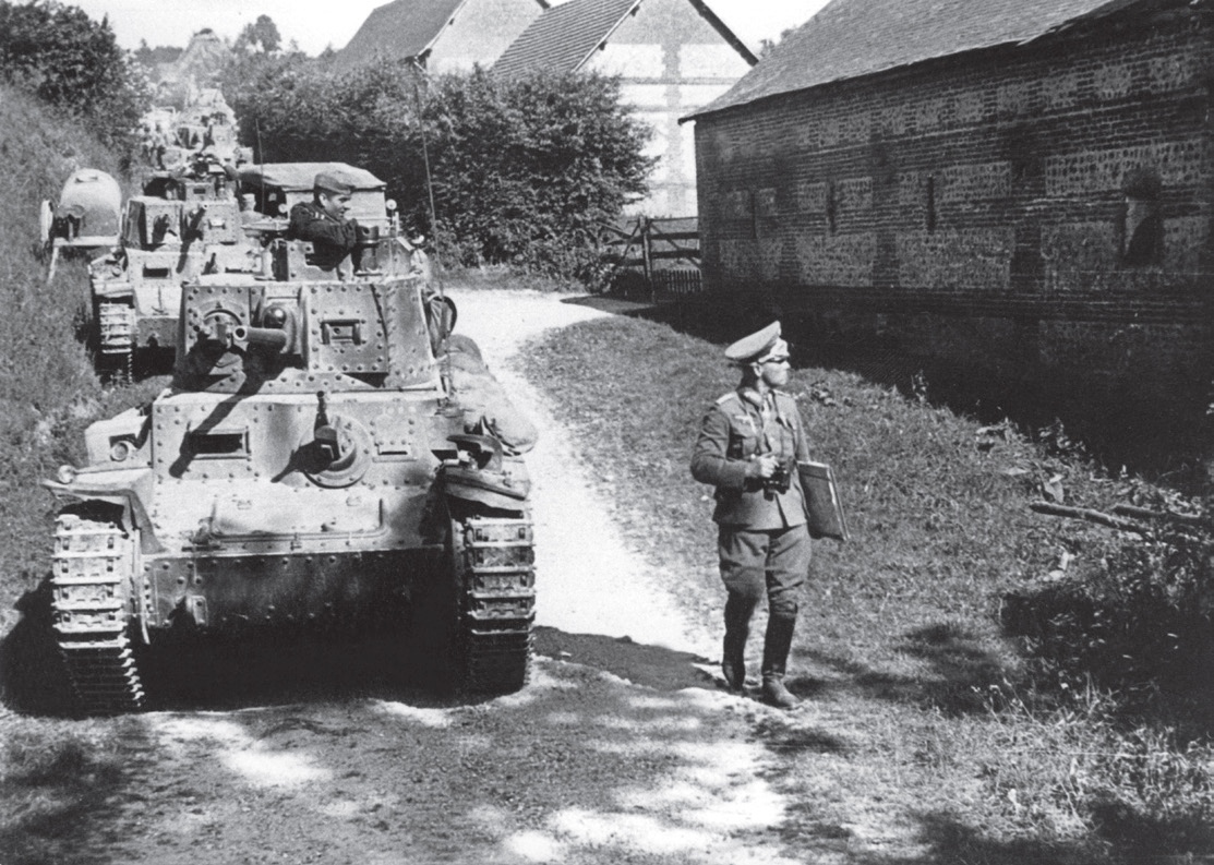 Роммель и колонна Pz 38 (t) 7-й танковой дивизии