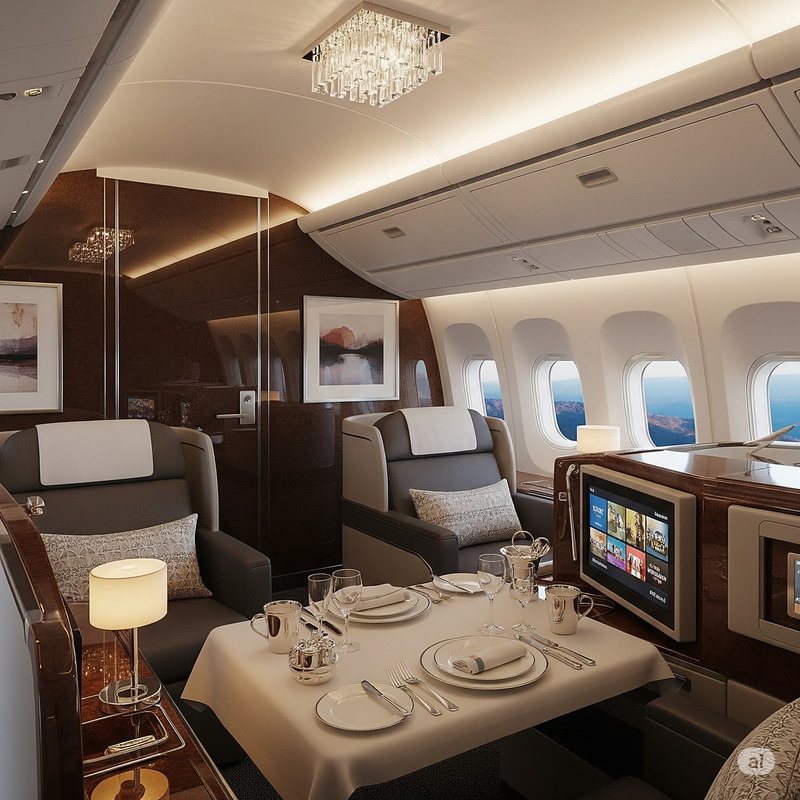 Elegant First Class Dining Experience