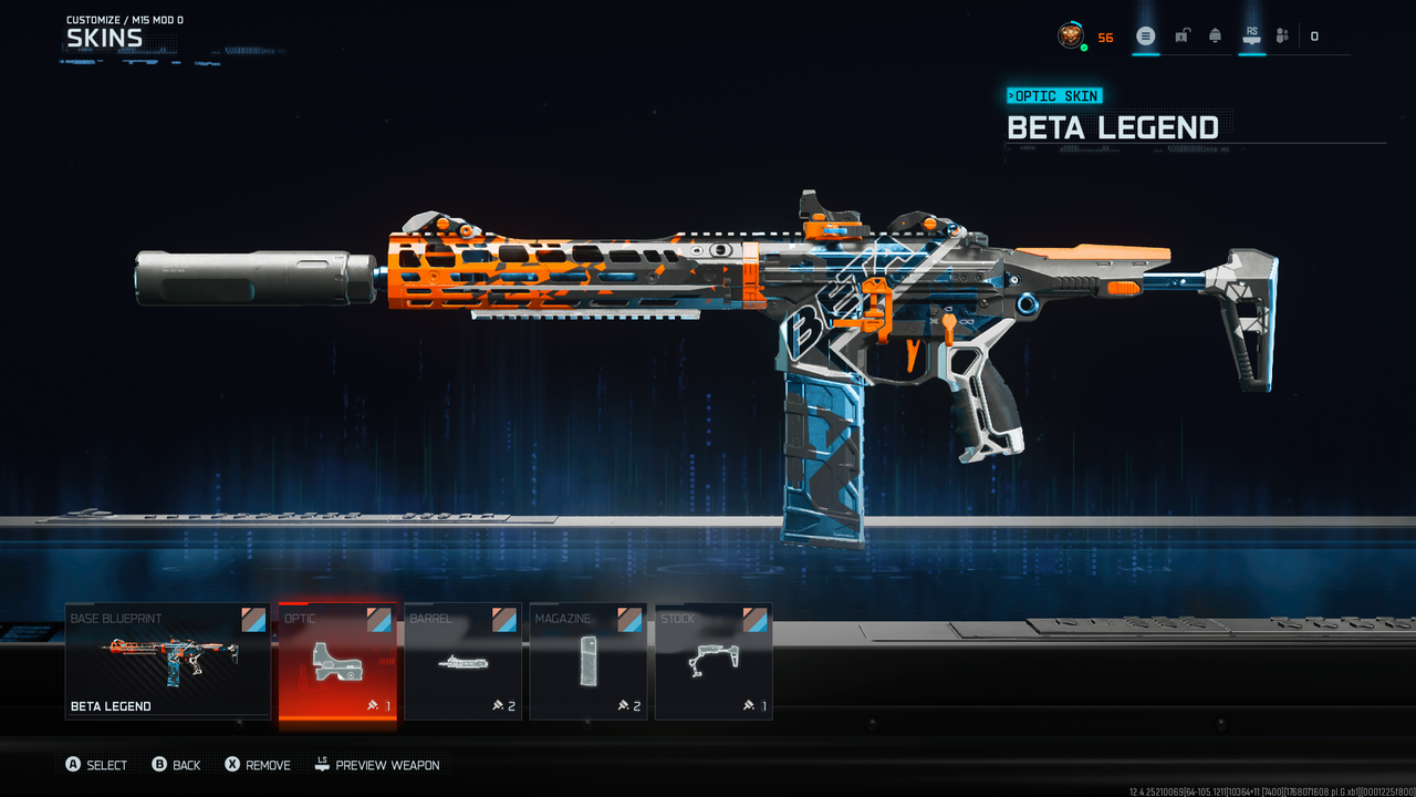 40 Beta Legend Weapone Skin