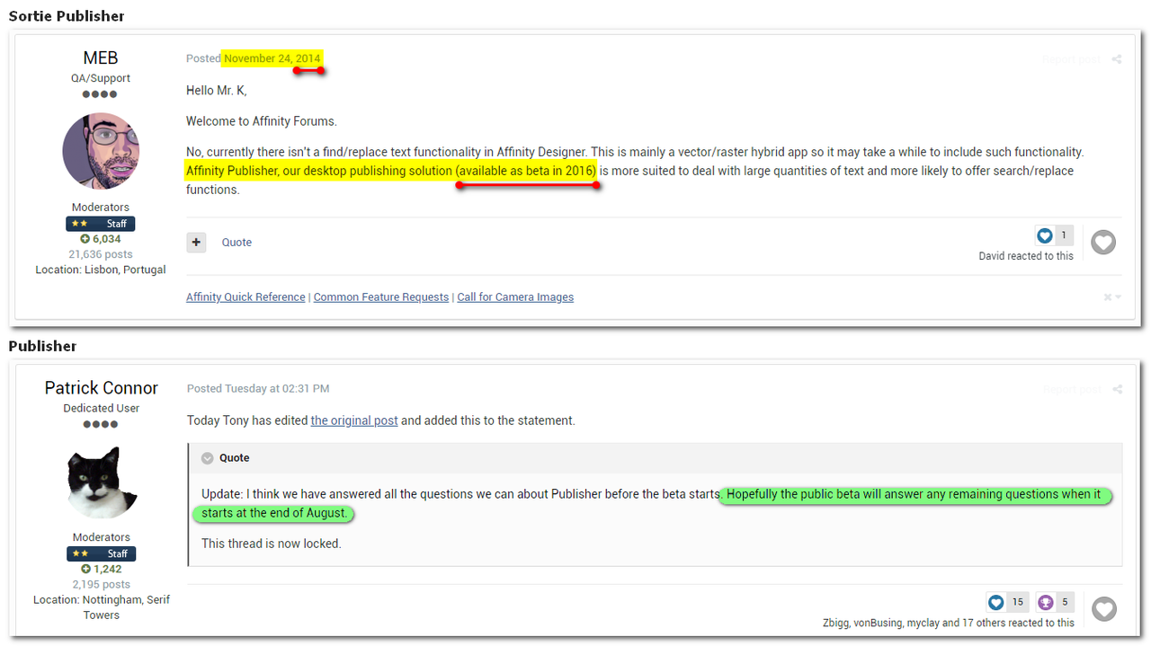 Sortie Affinity Publisher