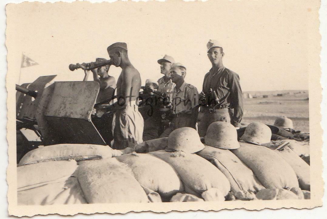 org. Foto DAK Afrika Ägypten Flak Stellung Geschütz1
