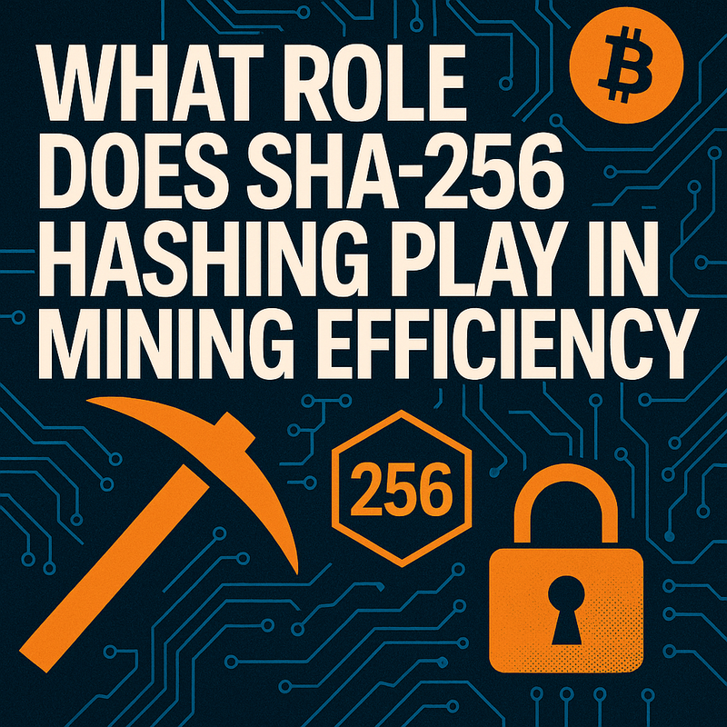 What role does SHA-256 hashing play in mining efficiency