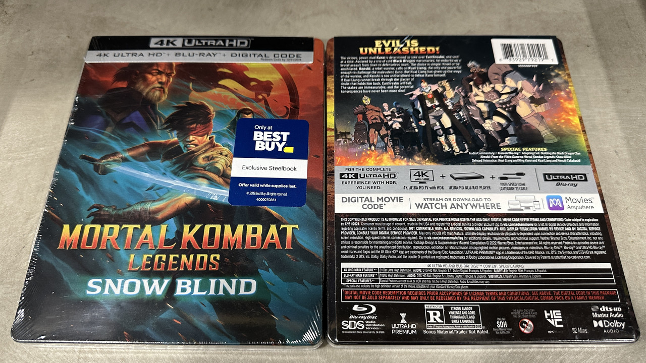 Mortal Kombat Legends: Snow Blind [SteelBook] [4K Ultra HD Blu-ray