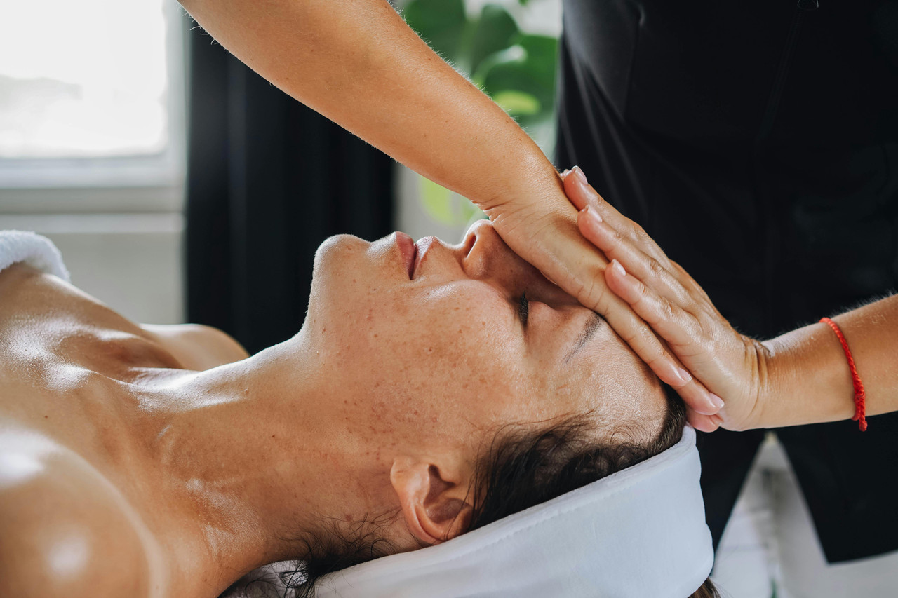 Facial treatment detail in Soho New York City