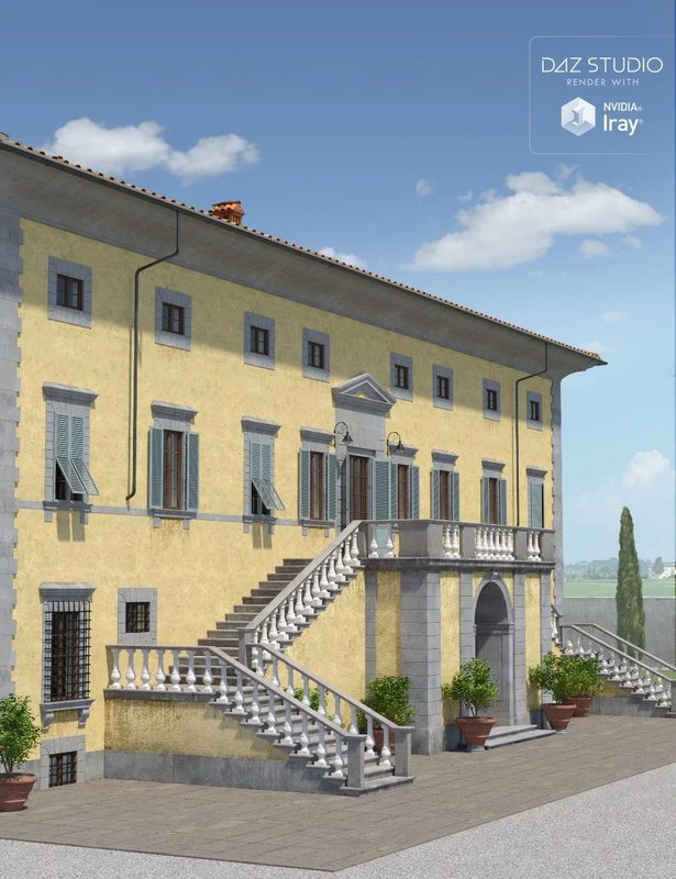 00 main tuscan villa daz3d