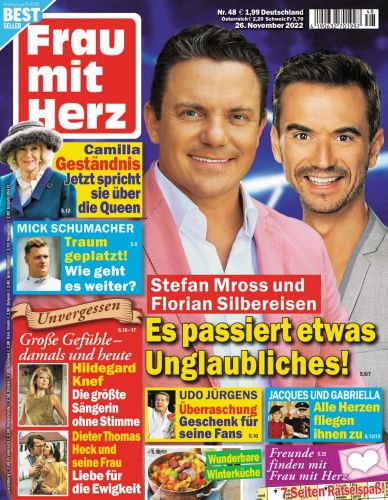 Cover: Frau mit Herz Frauenzeitschrift No 48 vom 26  November 2022