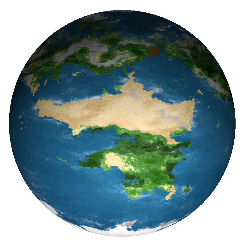 Afarée sur le globe