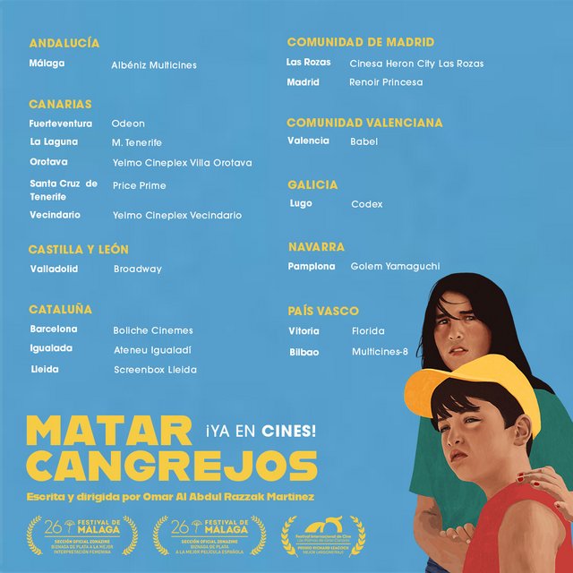 “MATAR CANGREJOS”, DE OMAR A. RAZZAK, SE ESTRENA HOY EN CINES CON 17 COPIAS