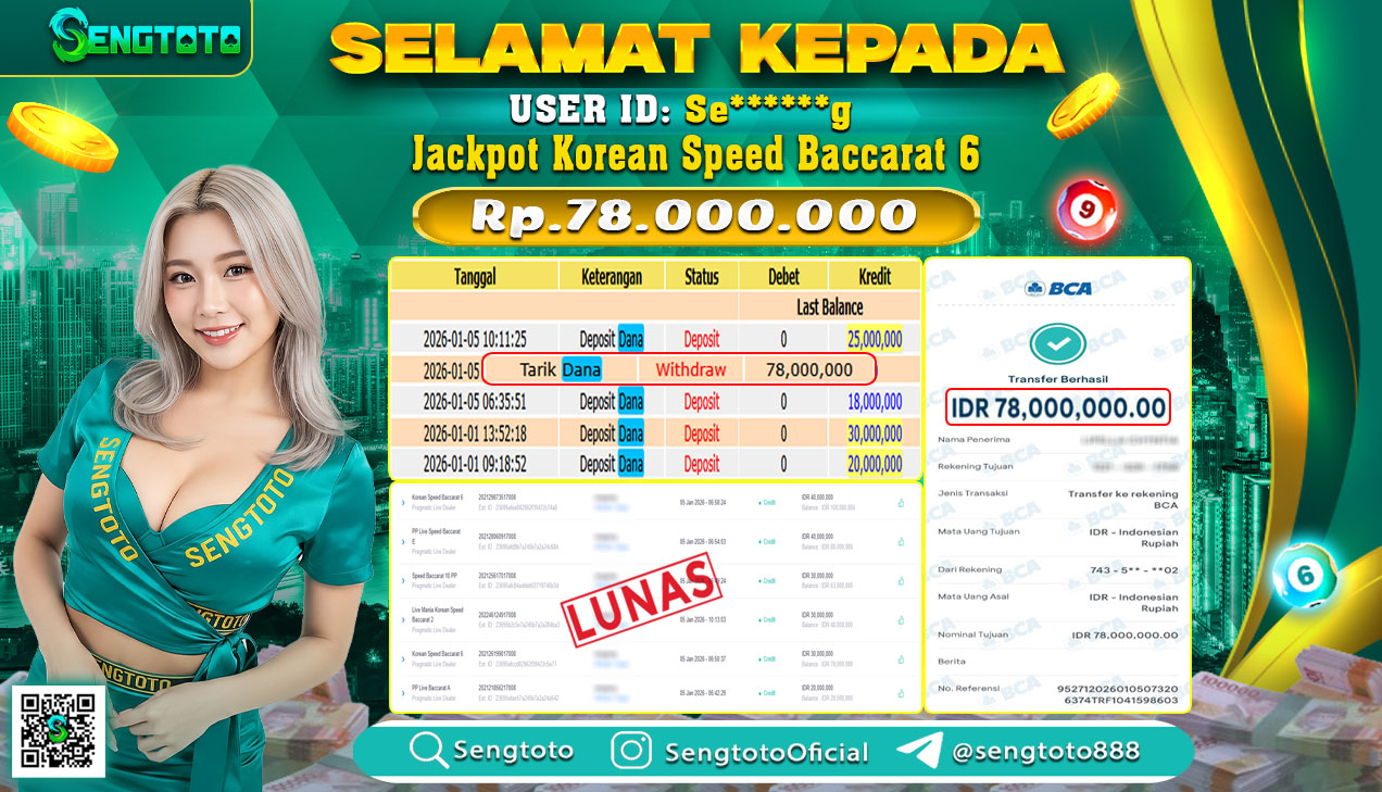 BUKTI PEMBAYARAN SLOT KOREAN SPEED BACCARAT 6