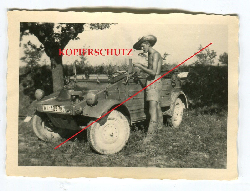 Original Foto Kübelwagen Luftwaffe PKW Sdkfz Ita