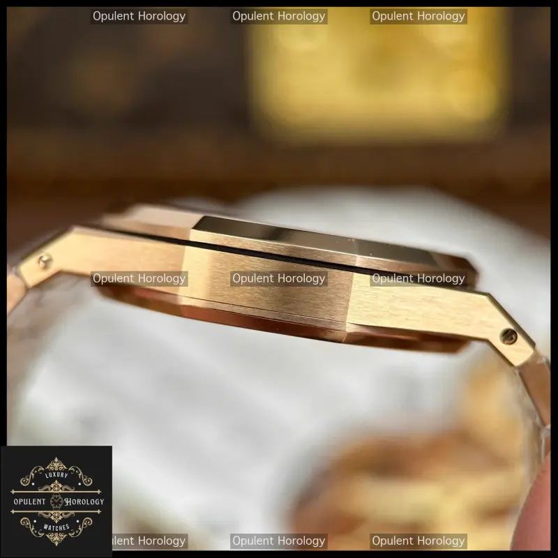 Audemars Piguet Royal Oak Jumbo 16204 Openworked Replica 39mm Rose Gold Calibre 7124