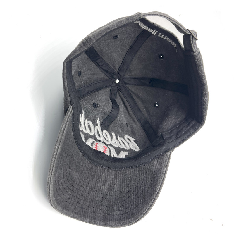 soft washed cotton black dad hat