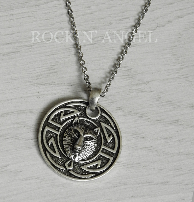 Antique Silver Plt Rune Valknut Pendant Necklace Ladies Mens Gift Viking Norse