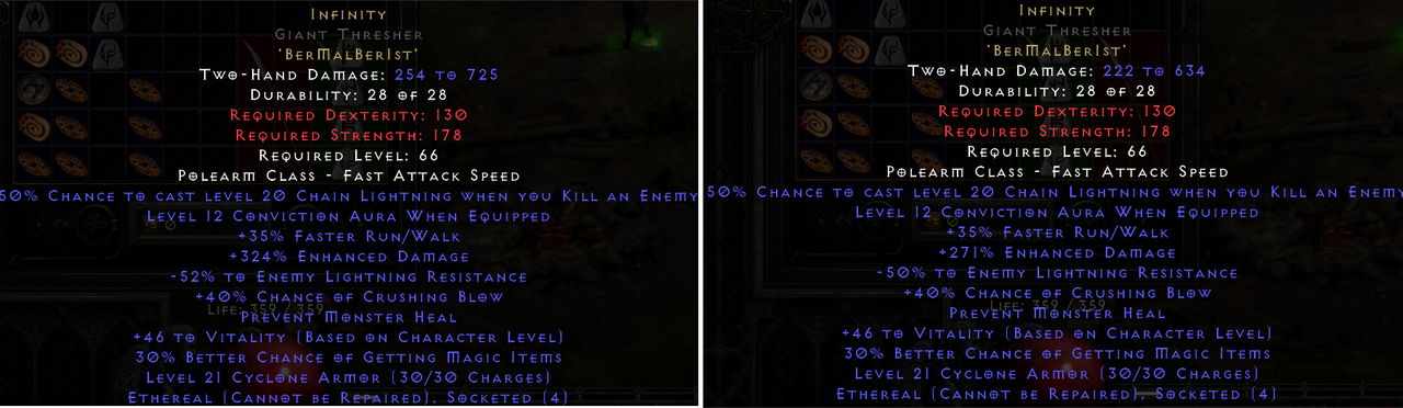 2 X Eth Gt Infinity -52/324ed -50/271ed - Topic - d2jsp