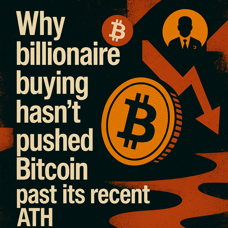 Why billionaire buying hasn't pushed Bitcoin past its recent ATH