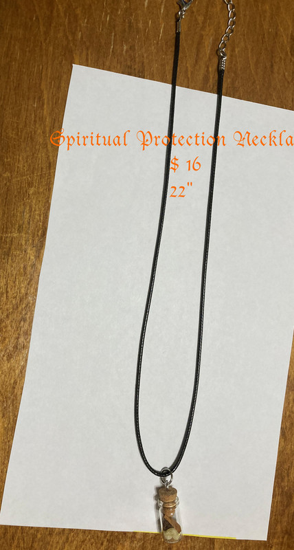 spiritual protection spell bottle necklace