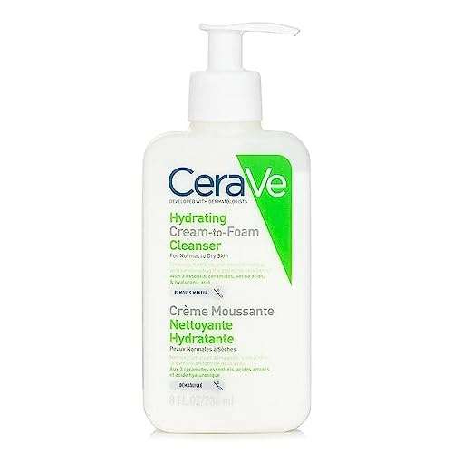 Amazon: CeraVe Limpiadora Crema-Espuma Hidratante Facial Diaria para Piel Normal a Seca 236ml Amazon 
