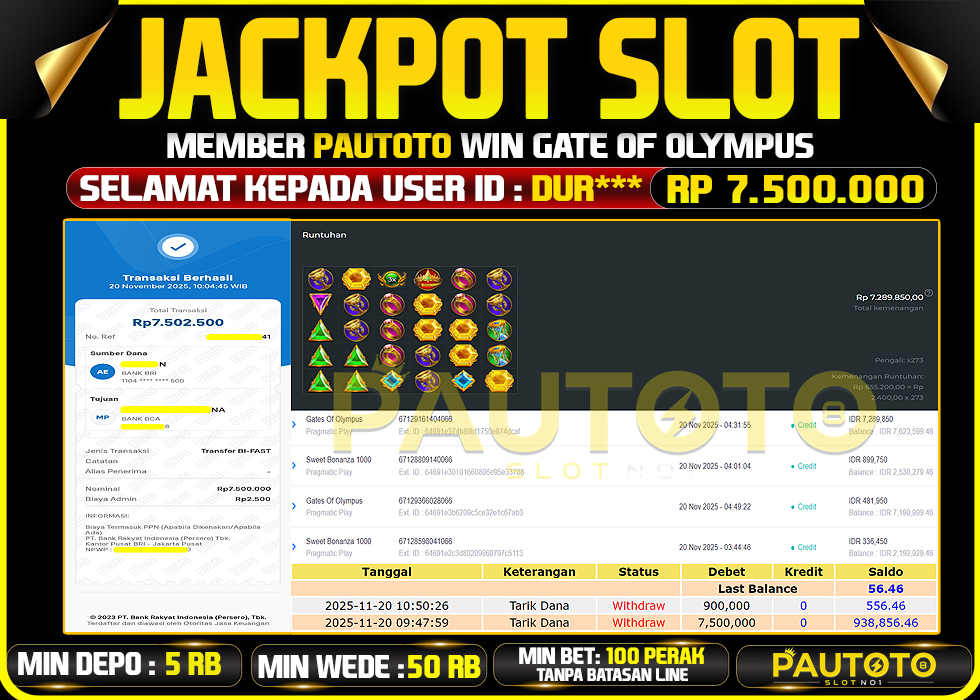 BUKTI JACKPOT LUNAS PAUTOTO