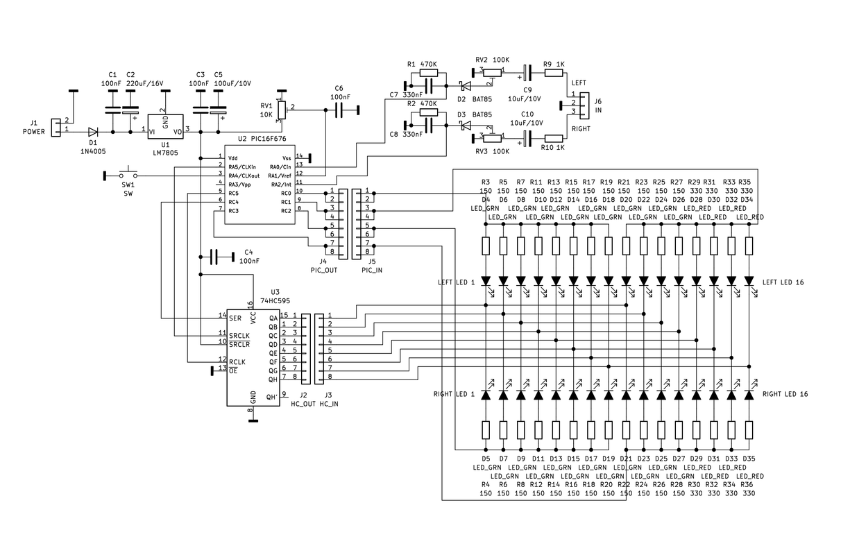 VU-metru cu PIC16F676