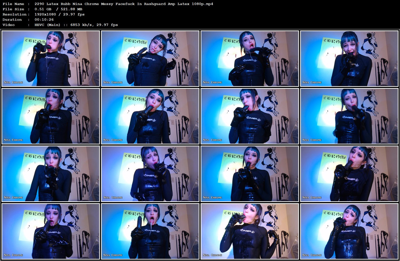 2290 Latex Rubb Nina Chrome Messy Facefuck In Rashguard Amp Latex 1080p mp4