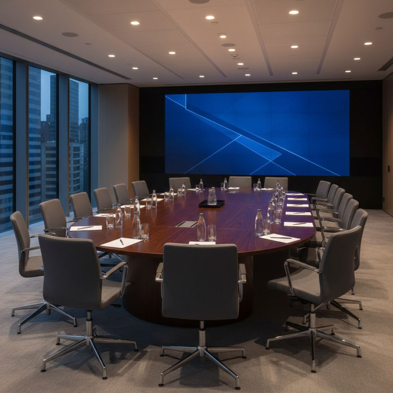 Организатор мероприятия проверяет расстановку элегантных стульев, взятых в аренду для проведения конференции в Москве.