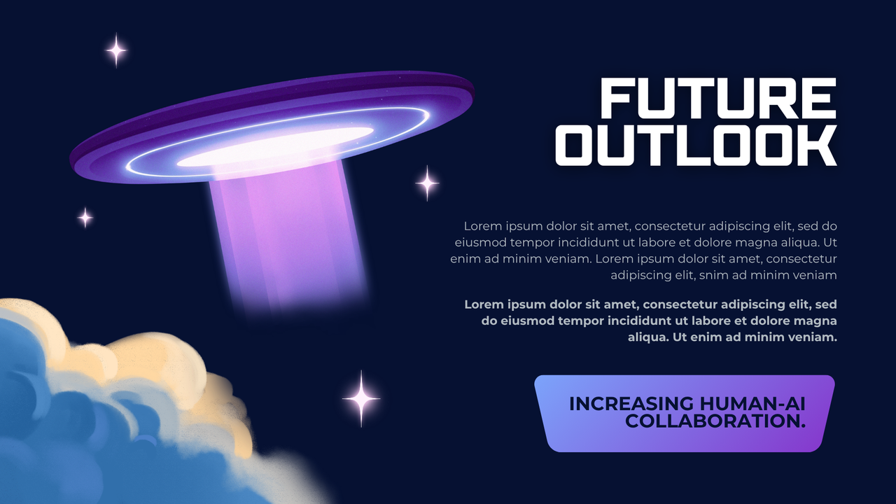 Blue Futuristic Illustration Artificial Intelligence Presentation