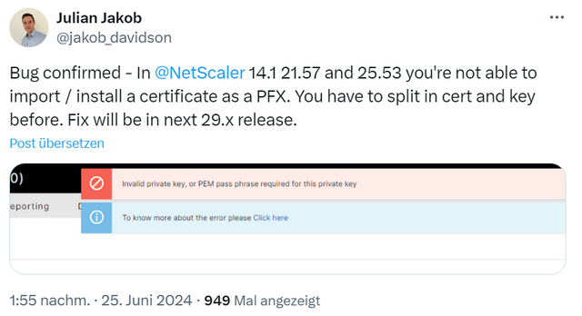 Bug in NetScaler Bug in NetScaler