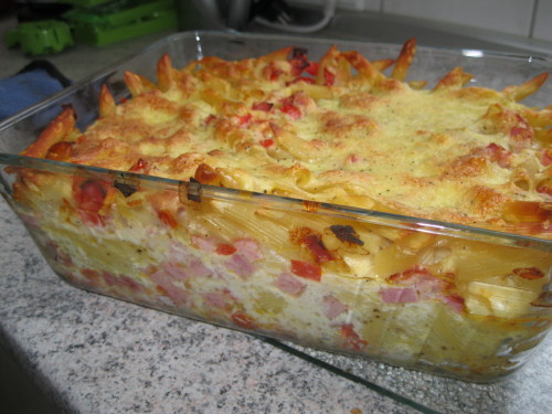 Makkaroni-Schinken-Gratin Makkaroni-Schinken-Gratin