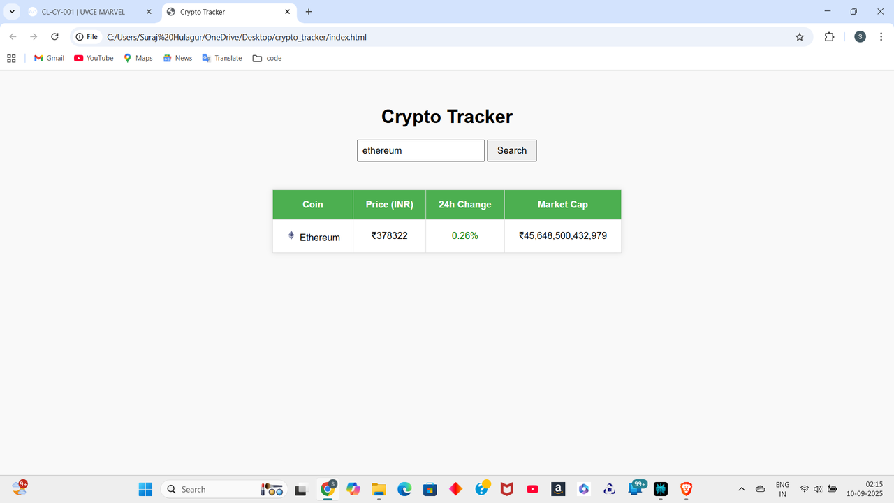 Crypto Tracker 1