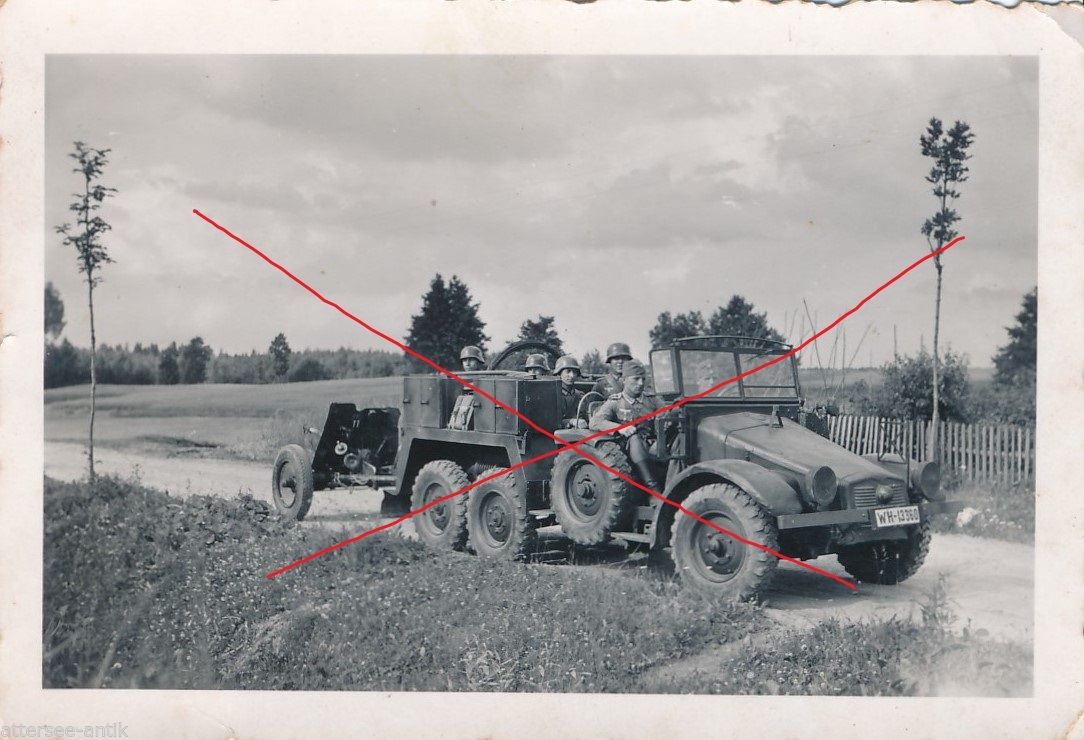 Foto Krupp Protze Sd.Kfz. Pak 3,7cm Geschütz LKW