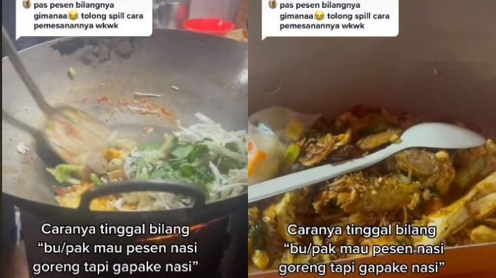 Video tutorial pesan nasi goreng tanpa nasi.