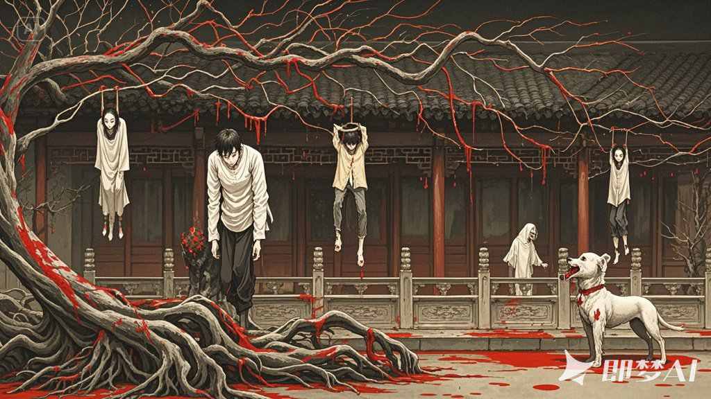 黑雾弥漫夜深人静 诡异尸体藏树缝 真相终被锯开暴露