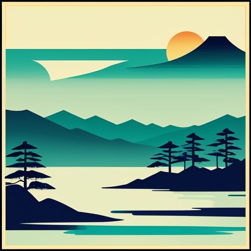Painting-of-a-lake-with-trees-10