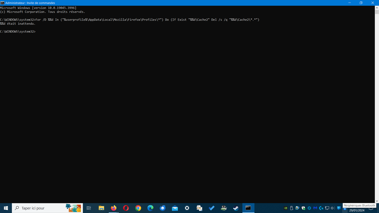 effacer cache 2 de mon firefox