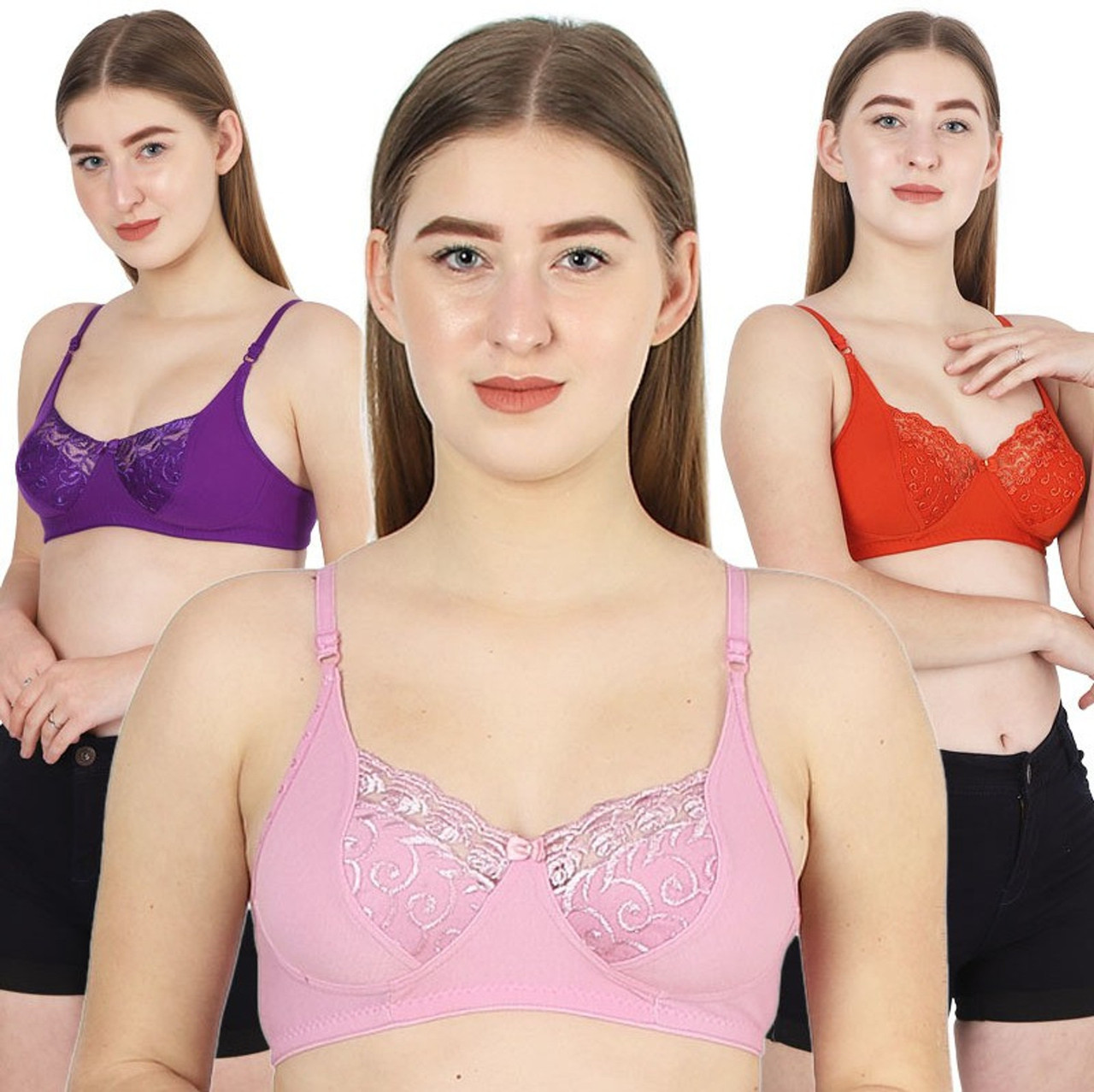 DIAMOND BRA GROUP 036 PACK OF 3 04 CLOSE VIEW