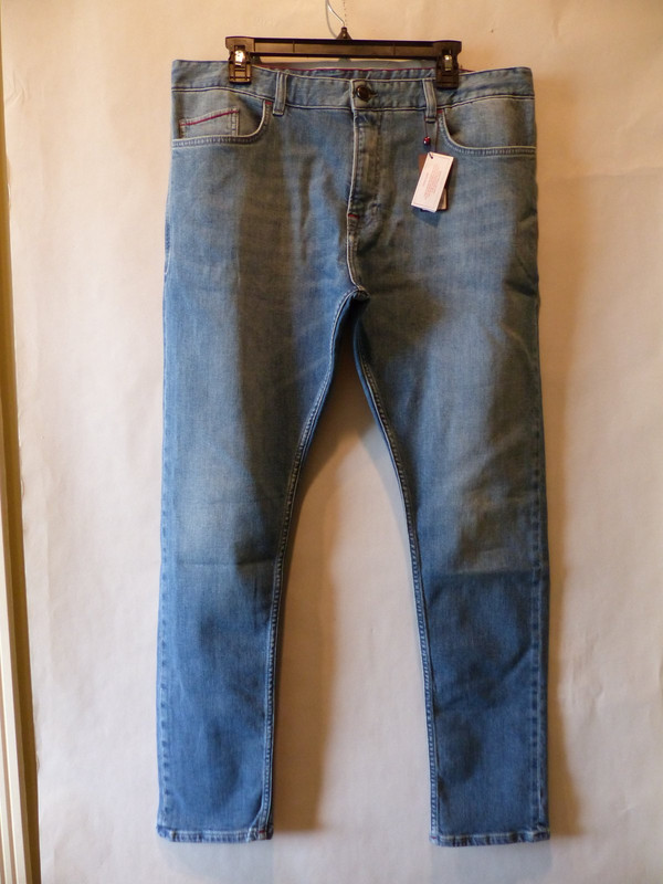 ISAIA NAPOLI MENS FULL LENGTH MEDIUM RISE BARCHETTA LIGHT WASH JEANS SIZE  36 R | MDG Sales, LLC