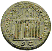 Glosario de monedas romanas. TEMPLO DE PLOTINA. 3