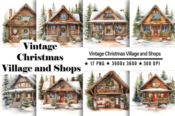 Vintage Village and Shops in Winter