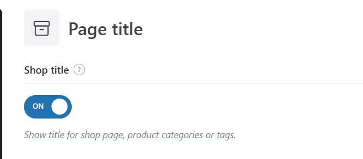 shop title