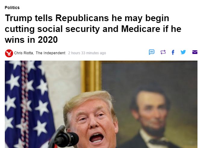 Trump is trying everything to lose in 2020. Trump