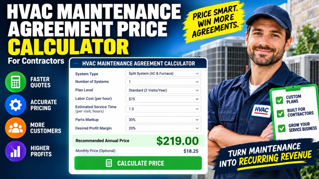 Hvac Maintenance Agreement Price Calculator